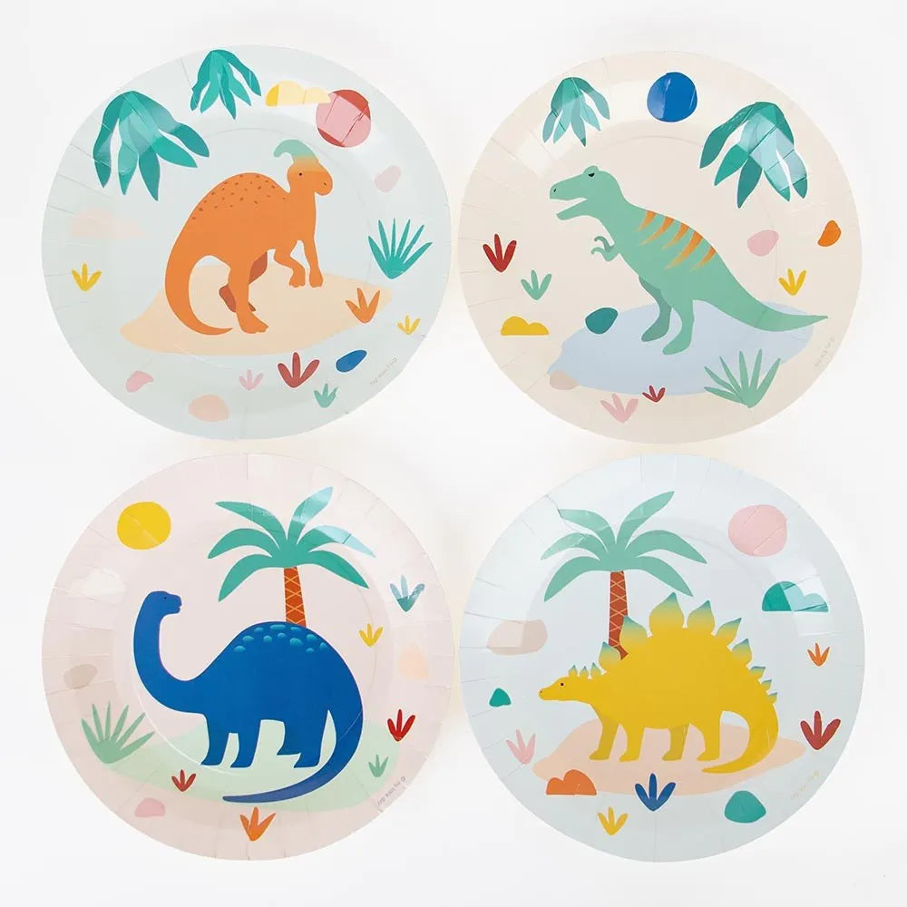 Pappteller "Dino" (8 Stk.)