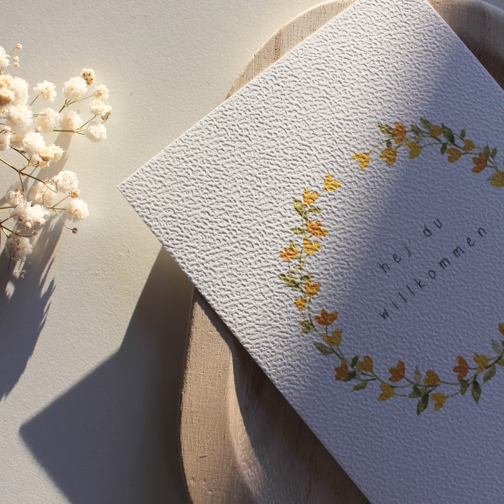 Postkarte "hej du, willkommen"