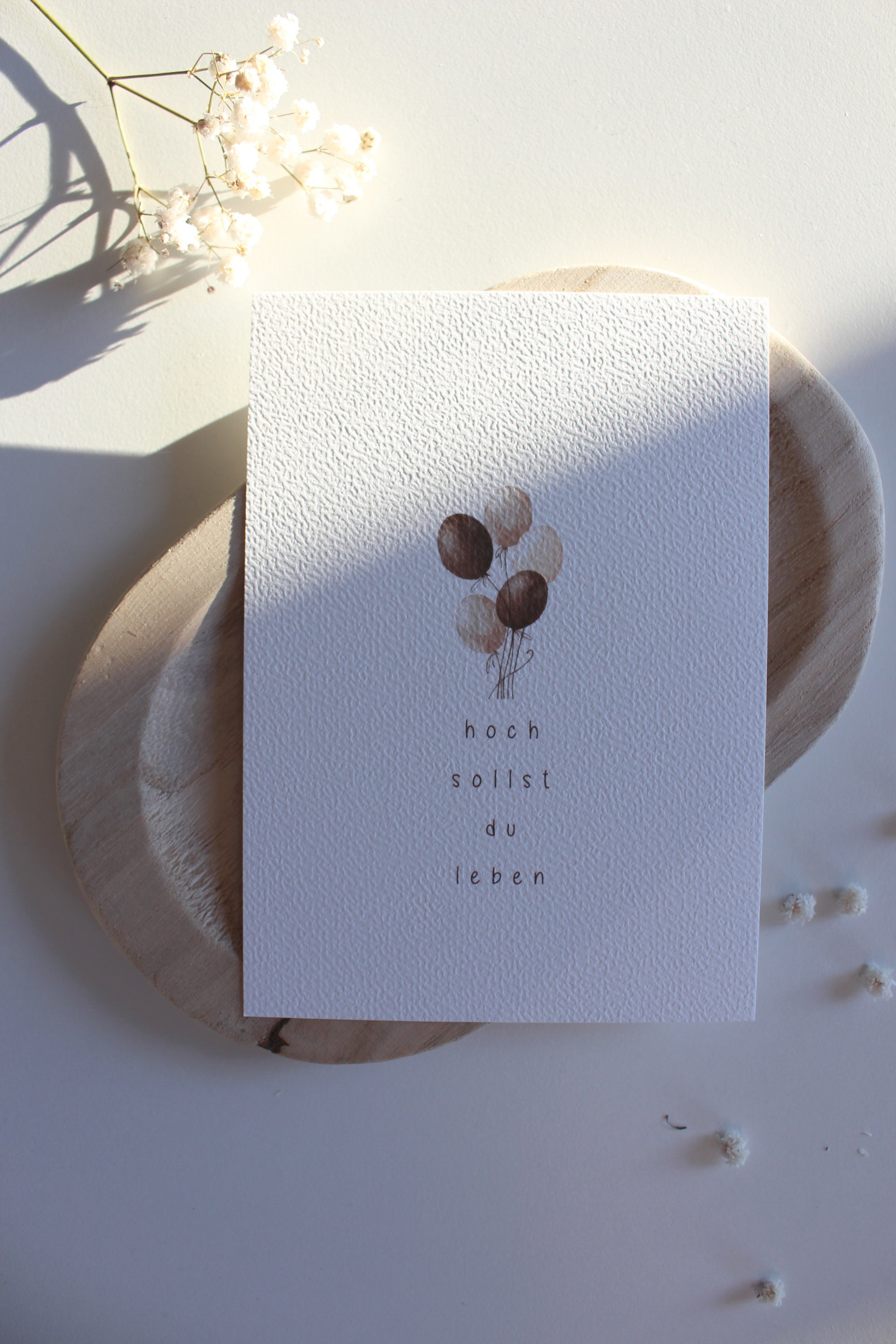 Postkarte "hoch sollst du leben"