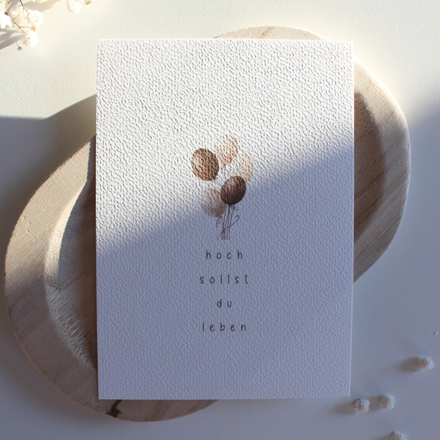 Postkarte "hoch sollst du leben"