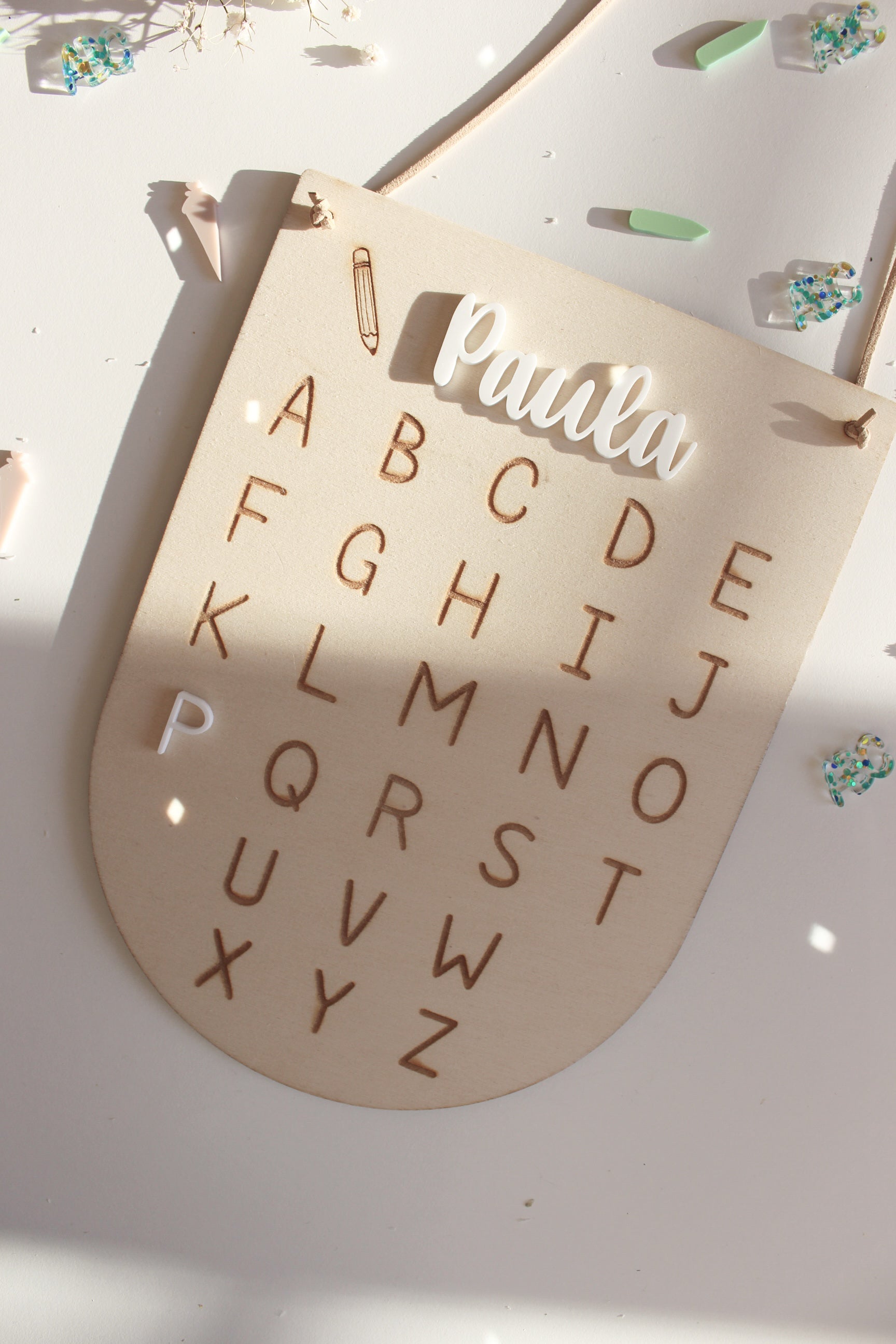 ABC Holzschild