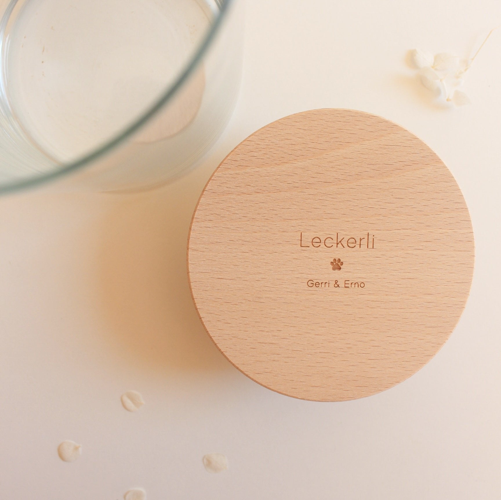 Vorratsglas "Leckerli" mit personalisierten Hundenamen