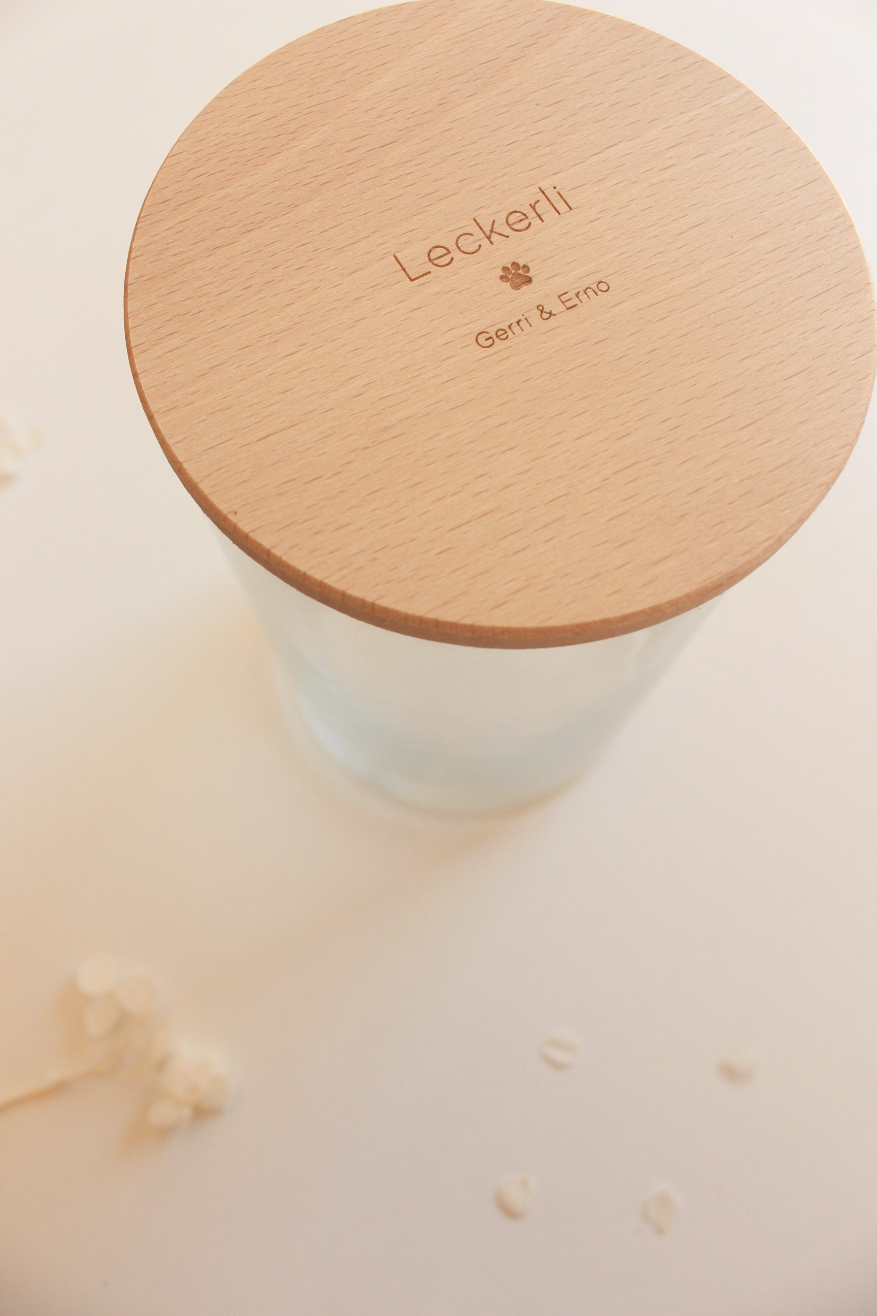 Vorratsglas "Leckerli" mit personalisierten Hundenamen