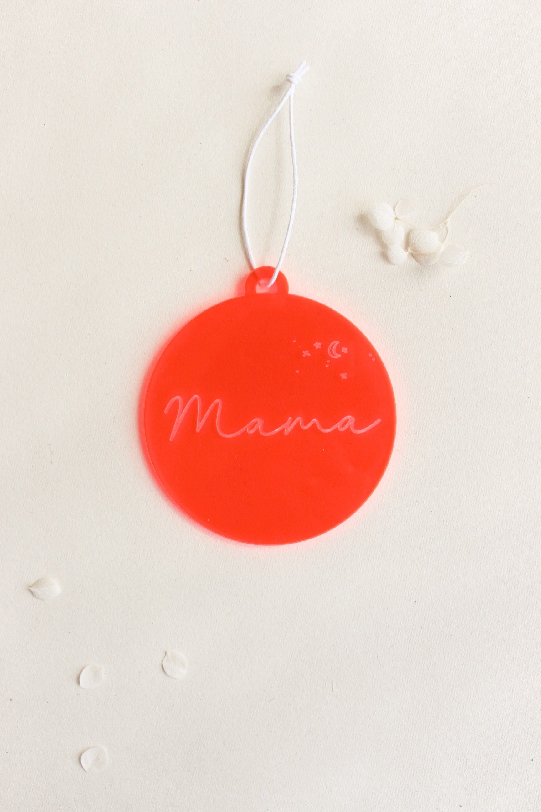 Weihnachtskugel aus Acryl mit Gravur