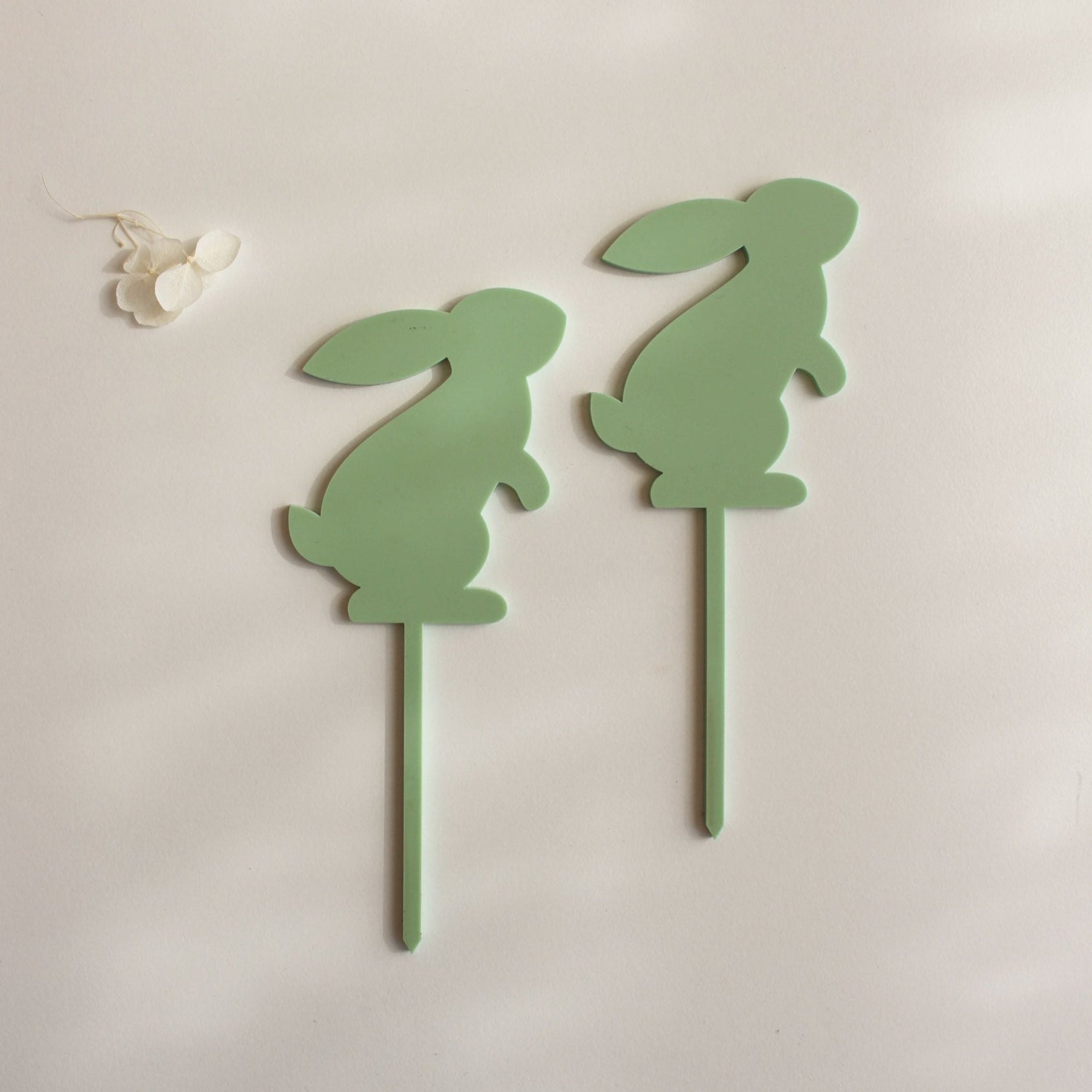 Caketopper Hase aus Acryl im 2er Set