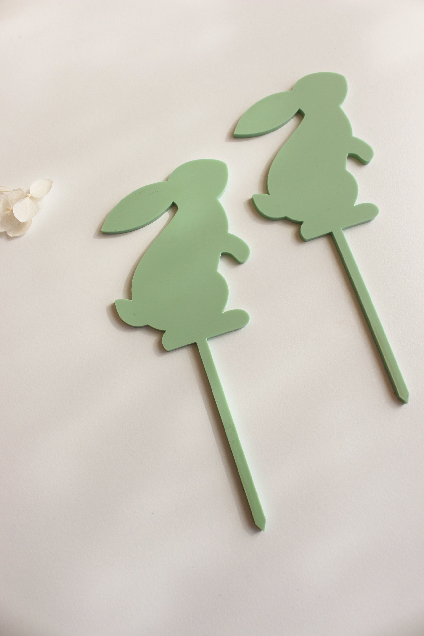 Caketopper Hase aus Acryl im 2er Set