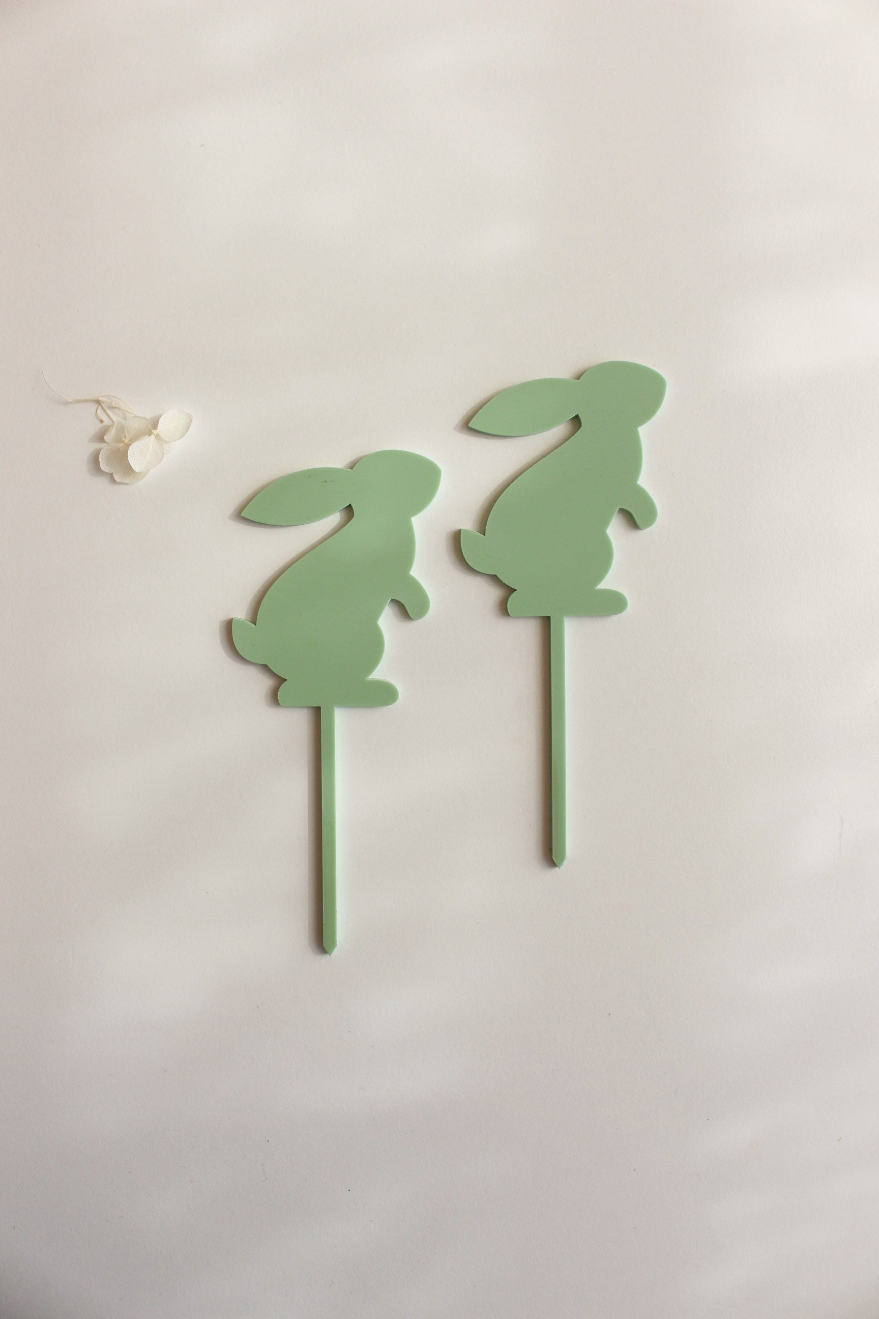 Caketopper Hase aus Acryl im 2er Set
