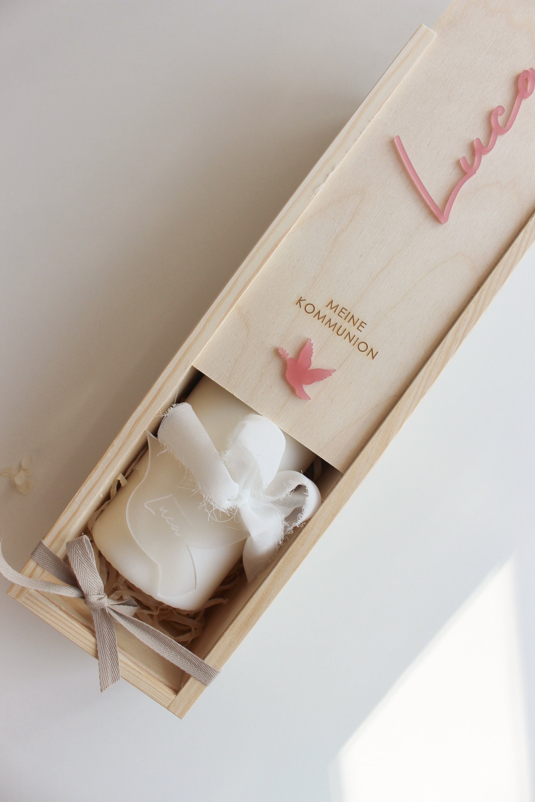 Kerzenbox zur Kommunion oder Konfirmation