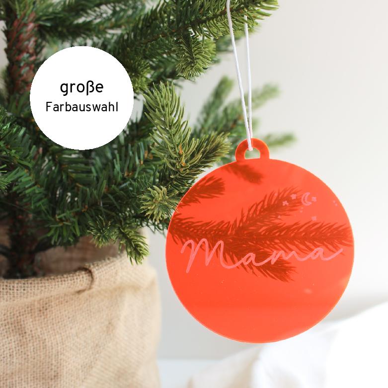 Weihnachtskugel aus Acryl mit Gravur