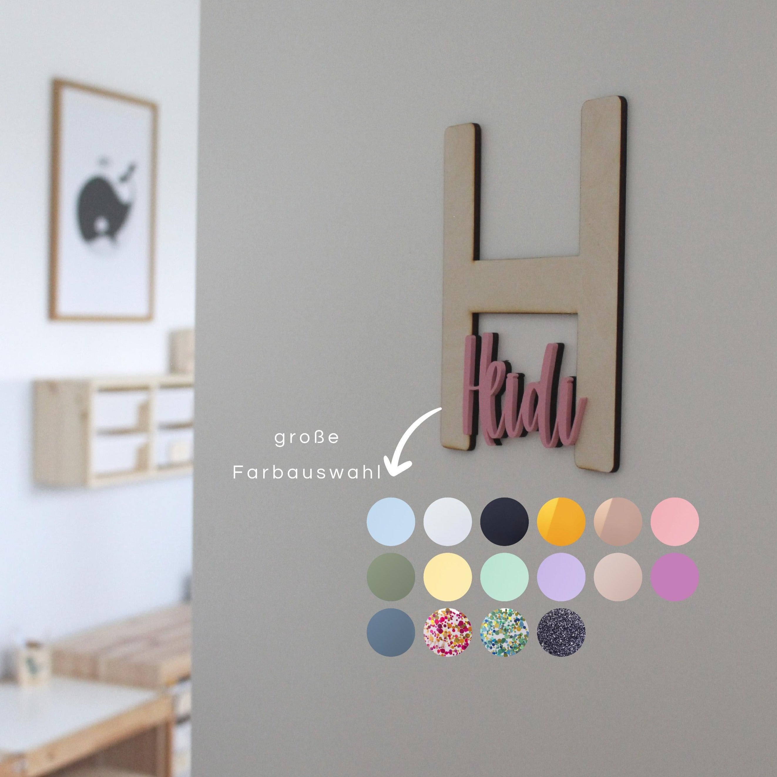 Türschild aus Holz & Acryl für das Kinderzimmer