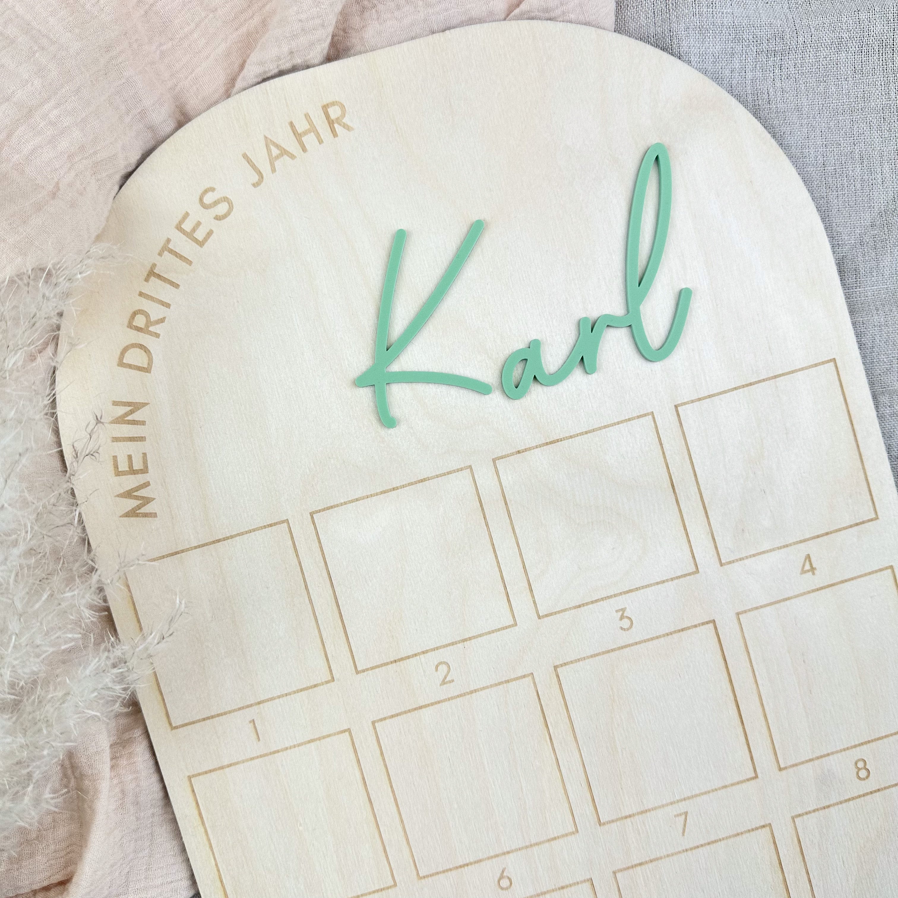 Personalisierte Meilensteintafel