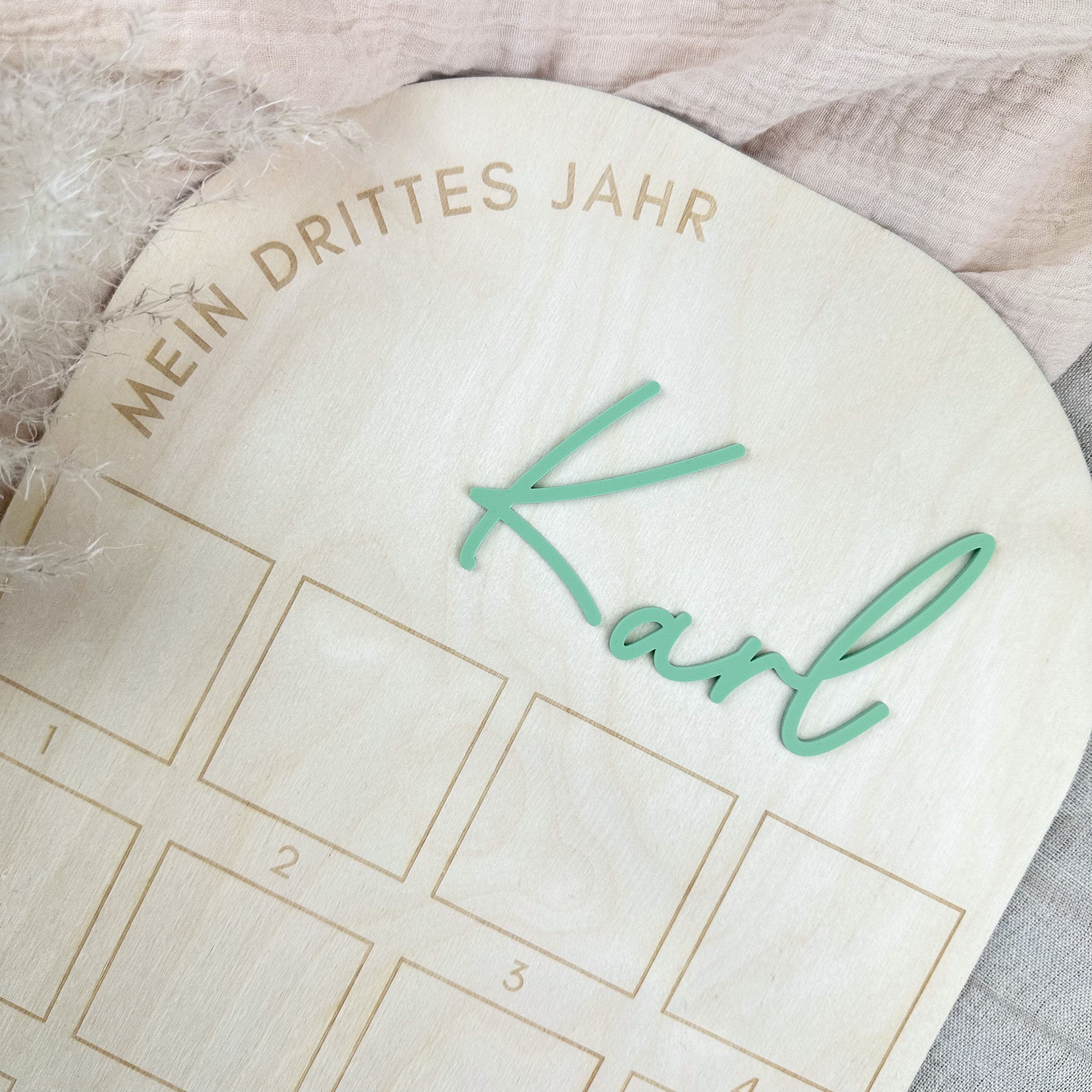 Personalisierte Meilensteintafel