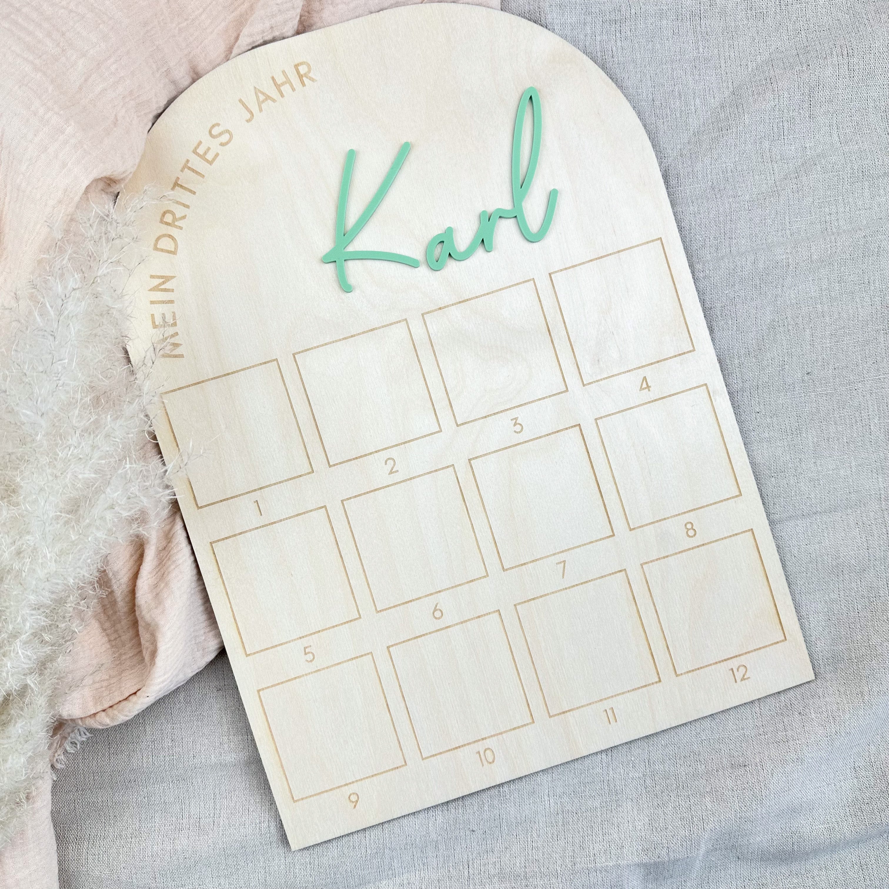 Personalisierte Meilensteintafel