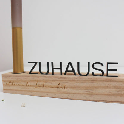 Holzaufsteller "Zuhause ist, wo die Liebe wohnt"