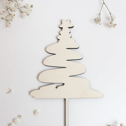 Caketopper aus Holz "Tannenbaum"