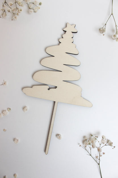 Caketopper aus Holz "Tannenbaum"