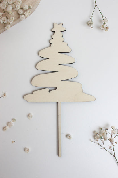 Caketopper aus Holz "Tannenbaum"