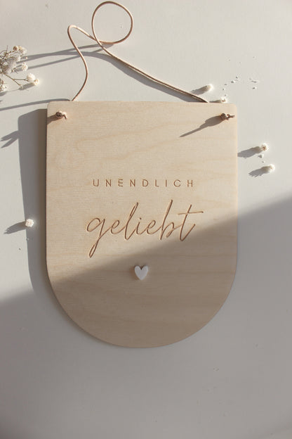 Wimpel "unendlich geliebt"