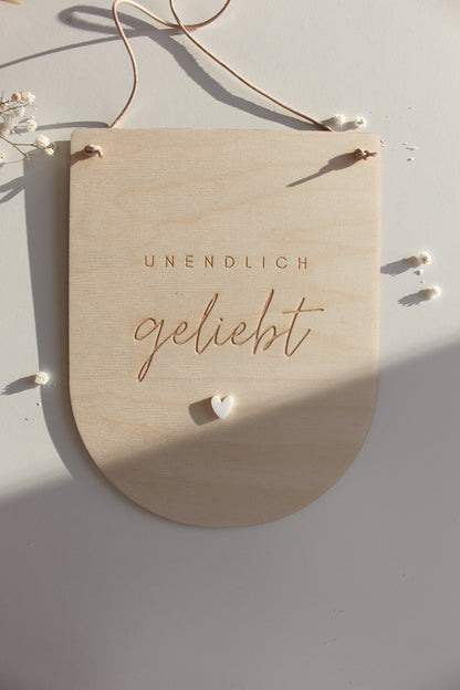 Wimpel "unendlich geliebt"