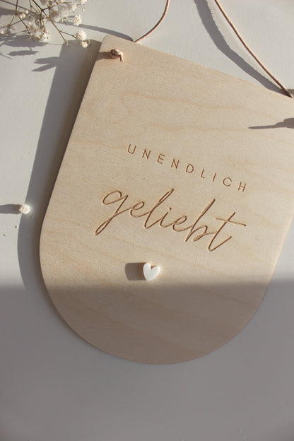 Wimpel "unendlich geliebt"