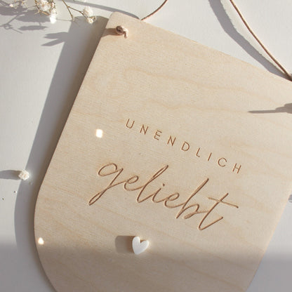 Wimpel "unendlich geliebt"