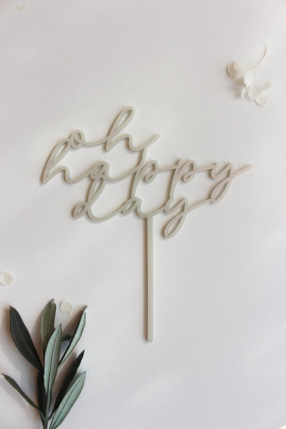 Caketopper "oh happy day"