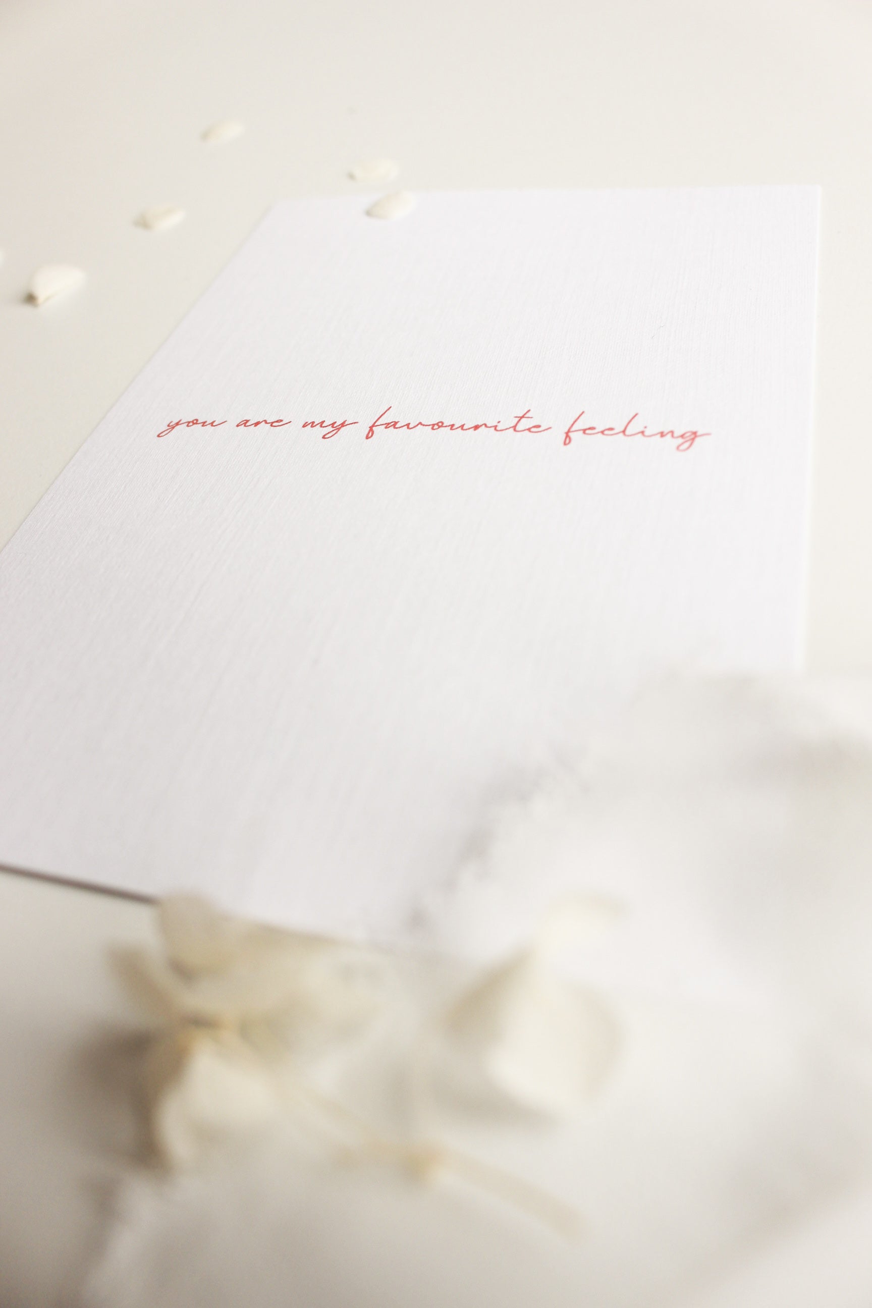 Postkarte "you are my favourite feeling"