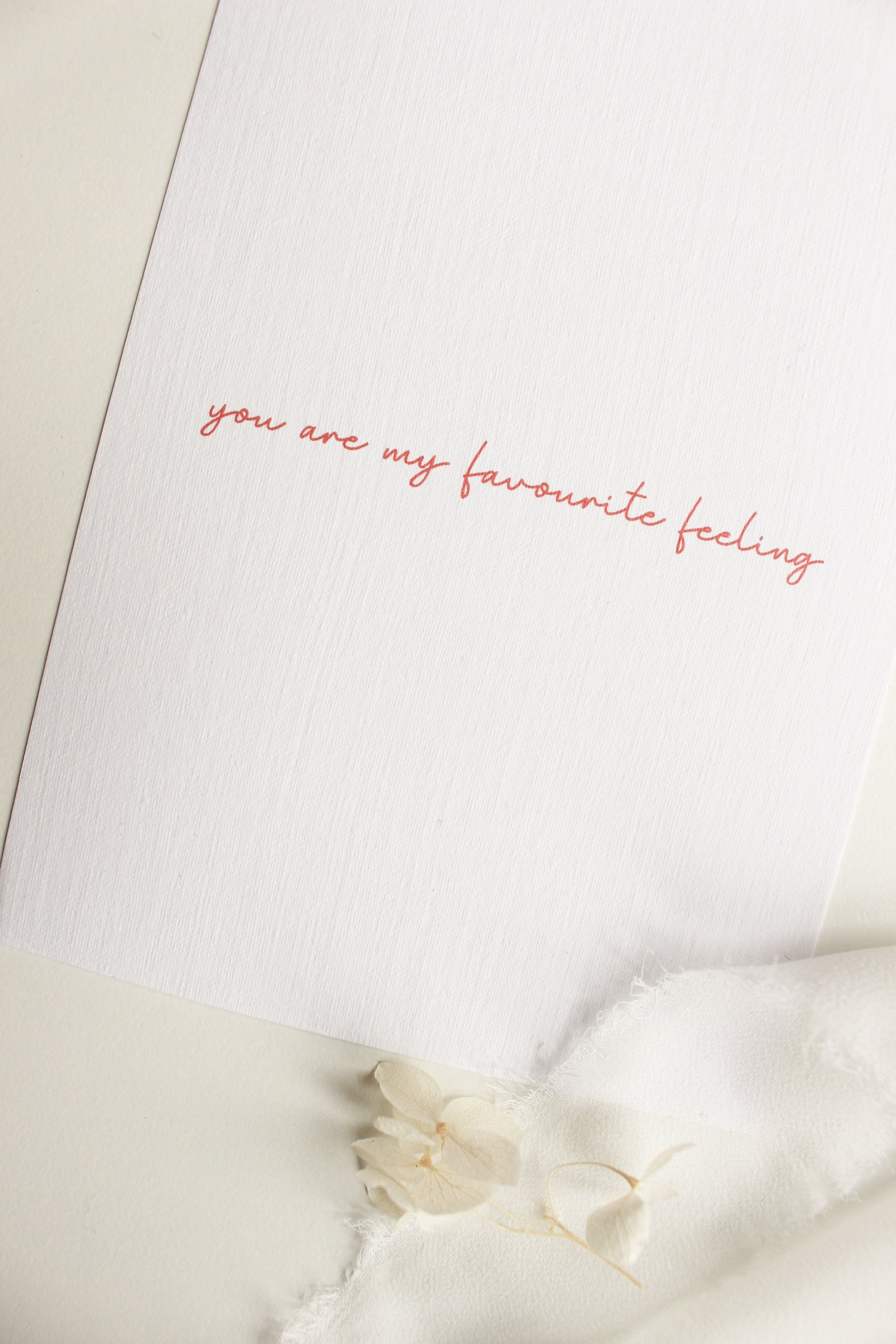 Postkarte "you are my favourite feeling"