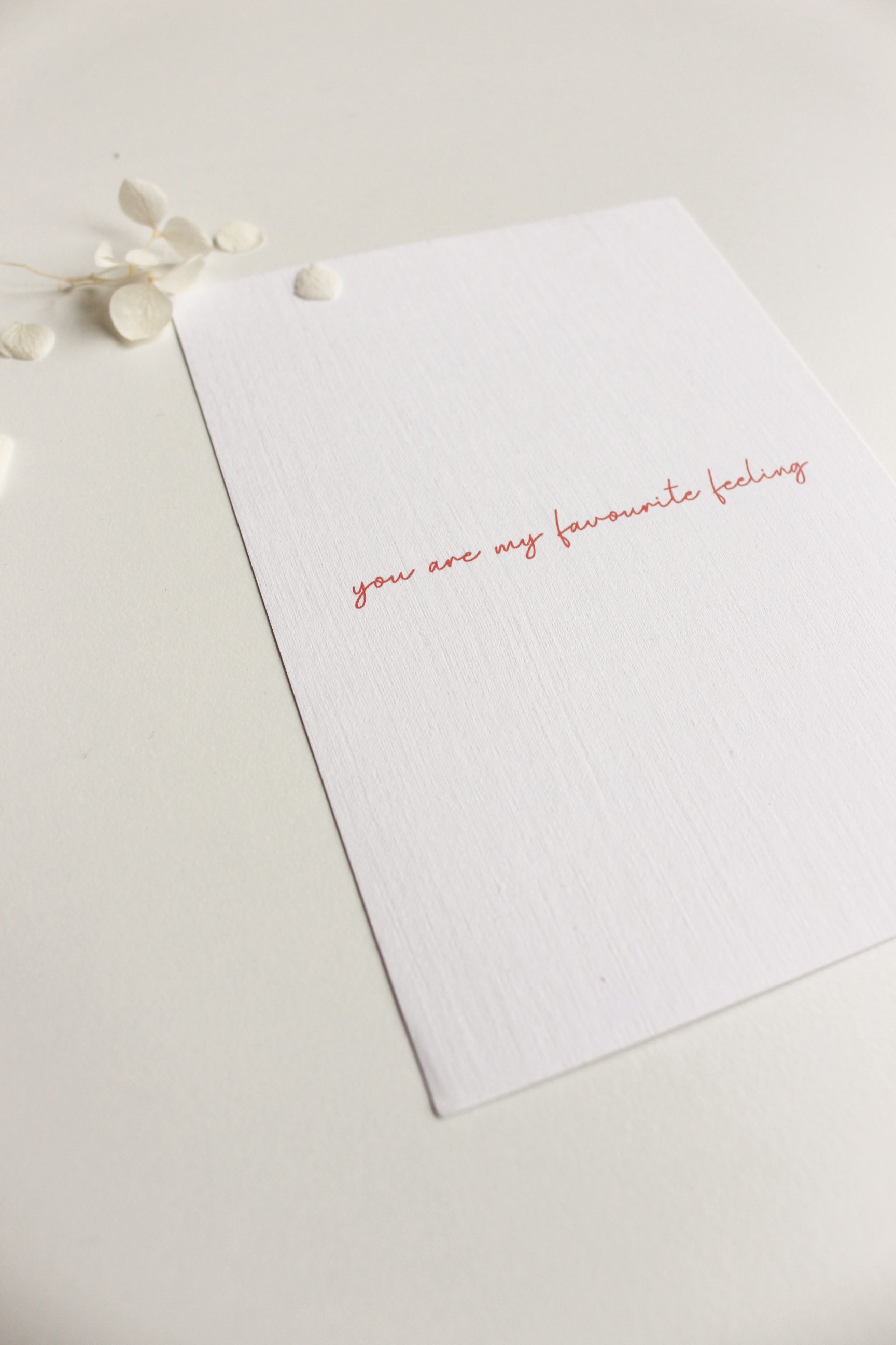 Postkarte "you are my favourite feeling"