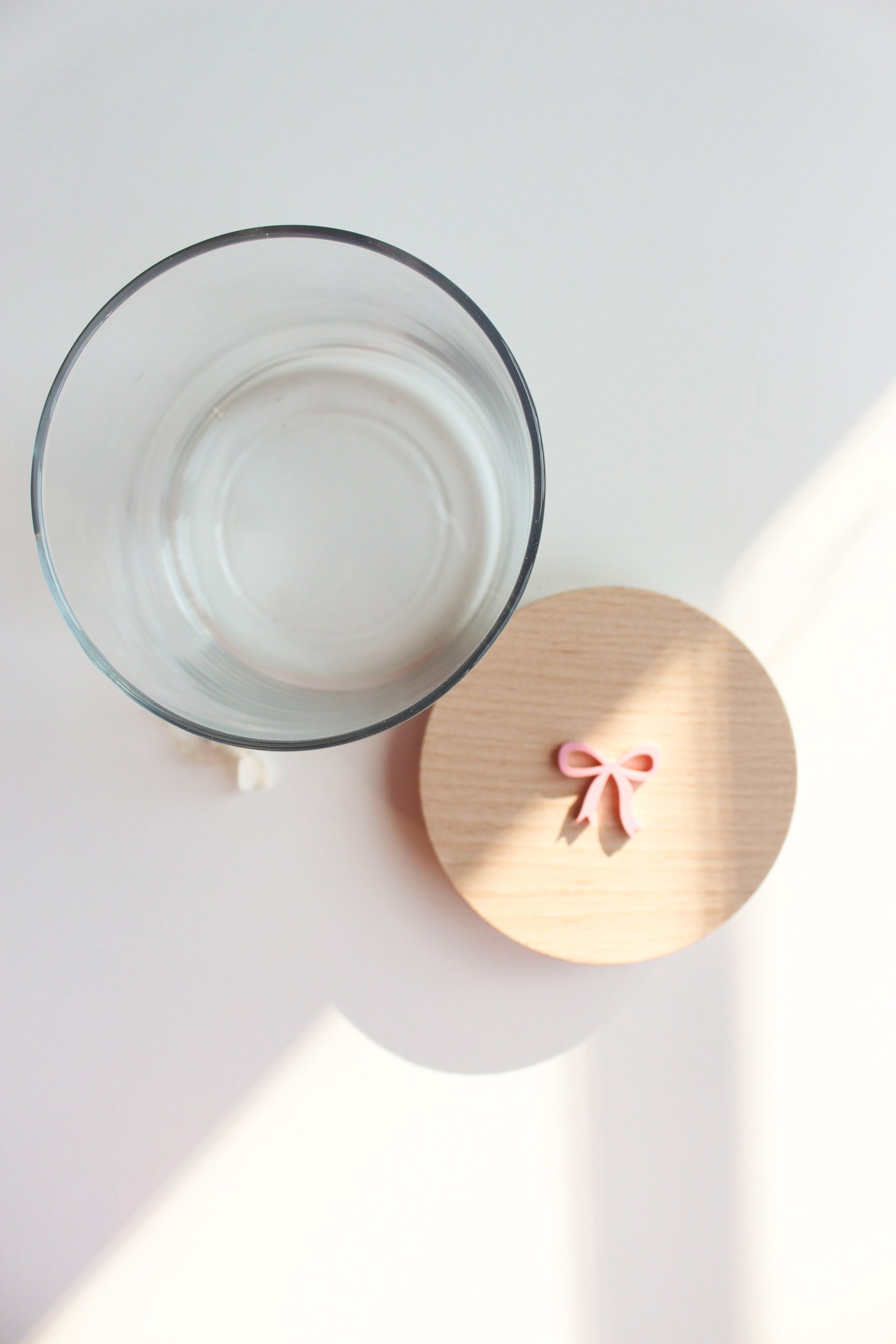 Vorratsglas mit rosa Schleife