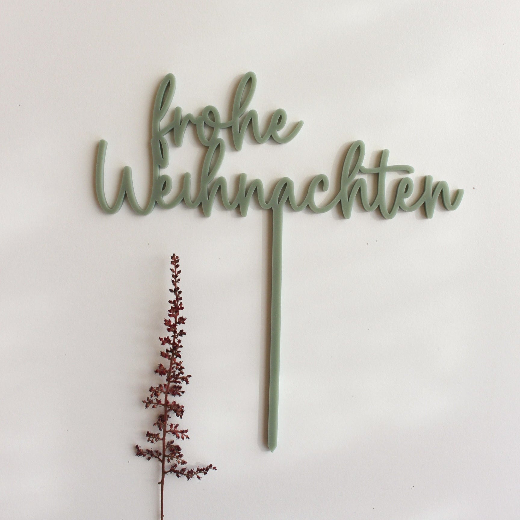 Caketopper aus Acryl "Frohe Weihnachten"