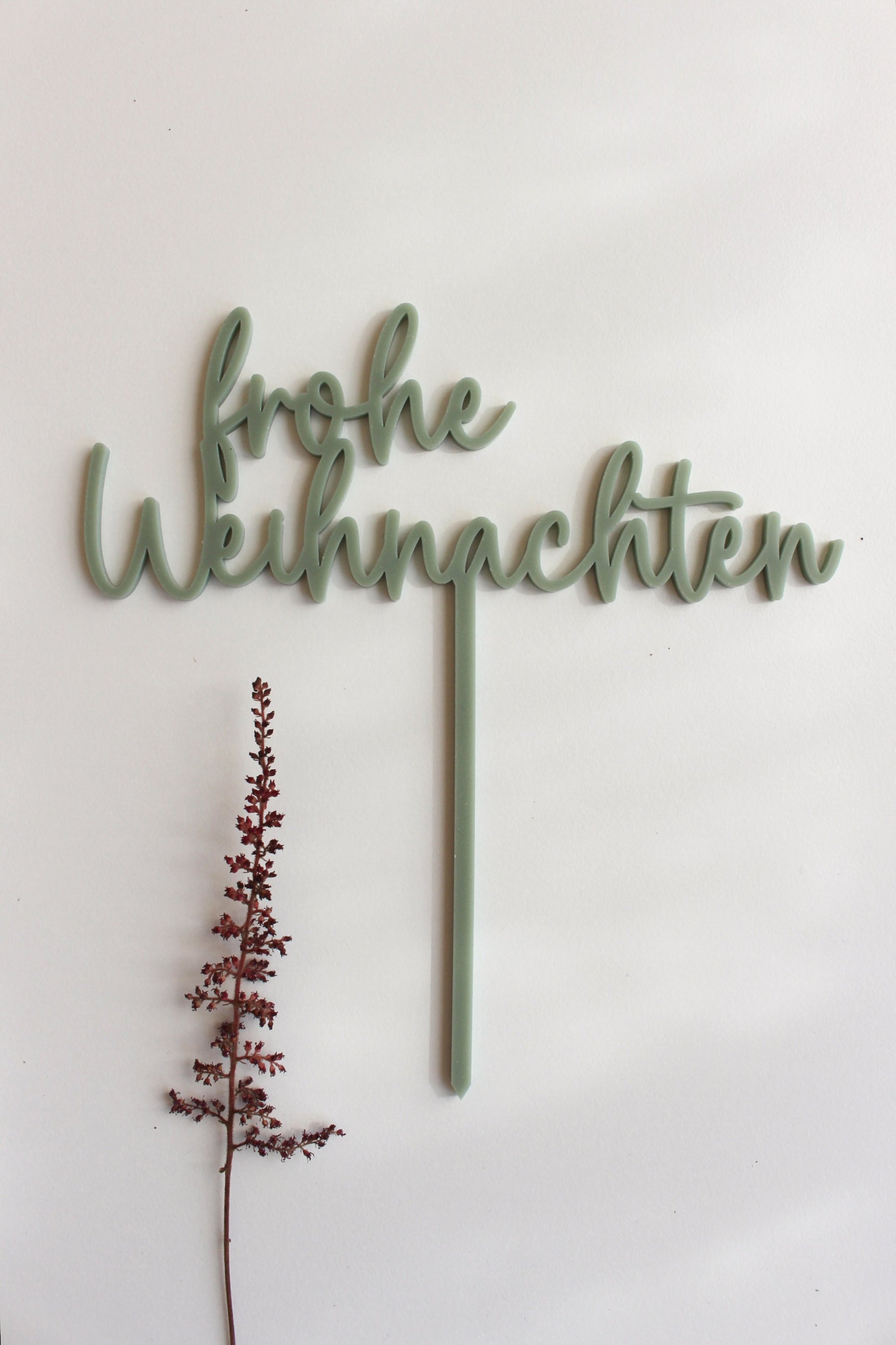 Caketopper aus Acryl "Frohe Weihnachten"