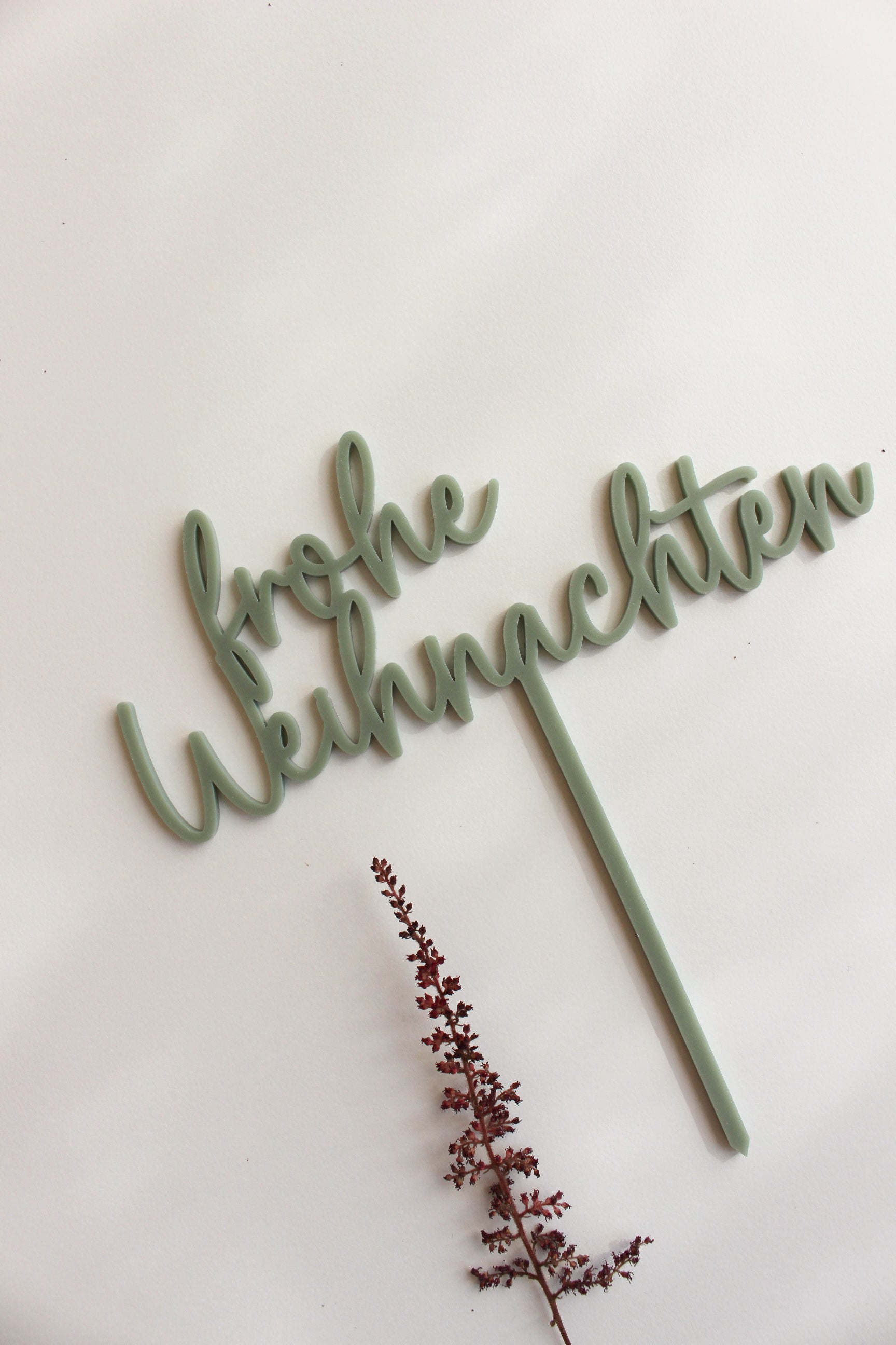 Caketopper aus Acryl "Frohe Weihnachten"
