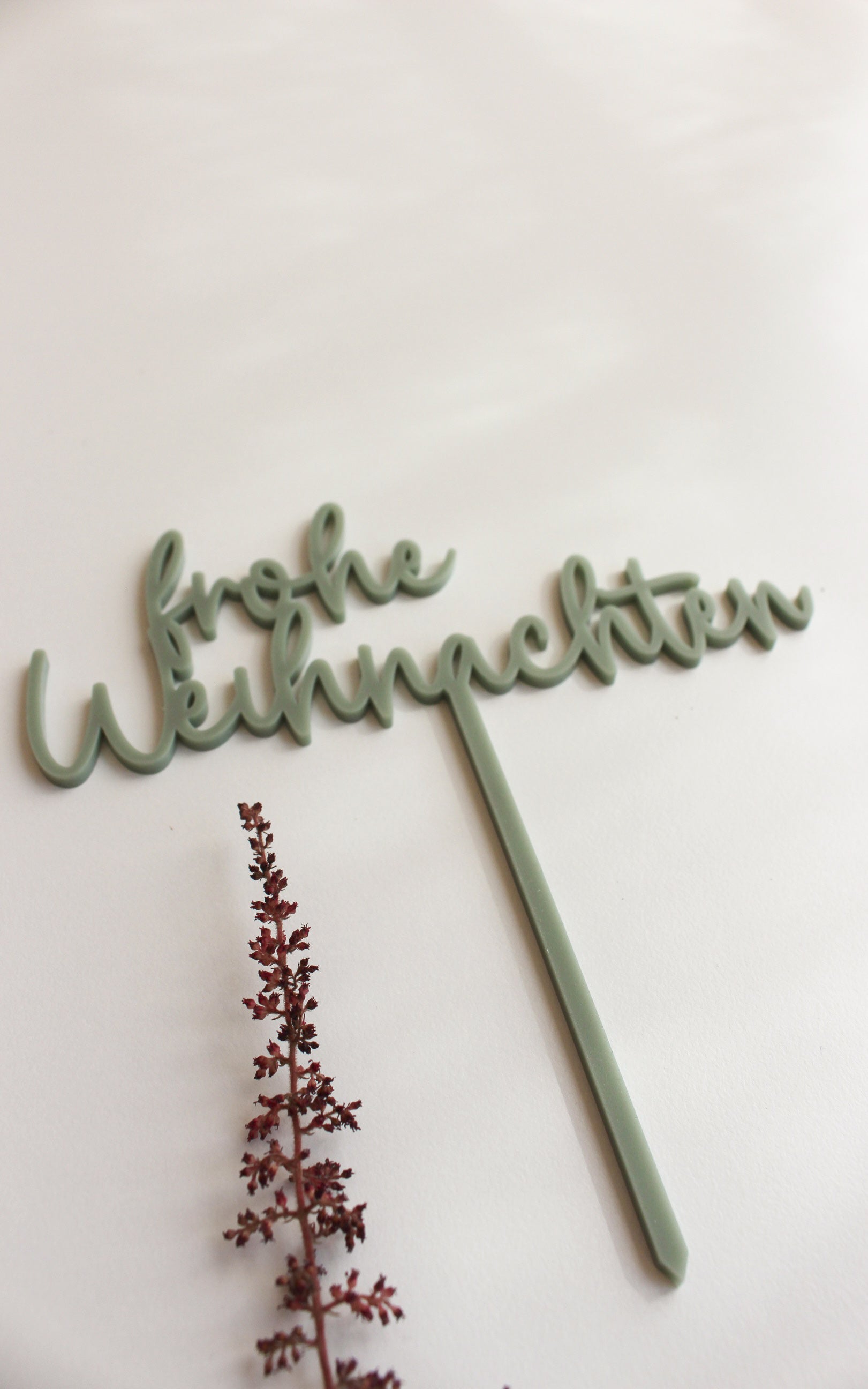 Caketopper aus Acryl "Frohe Weihnachten"
