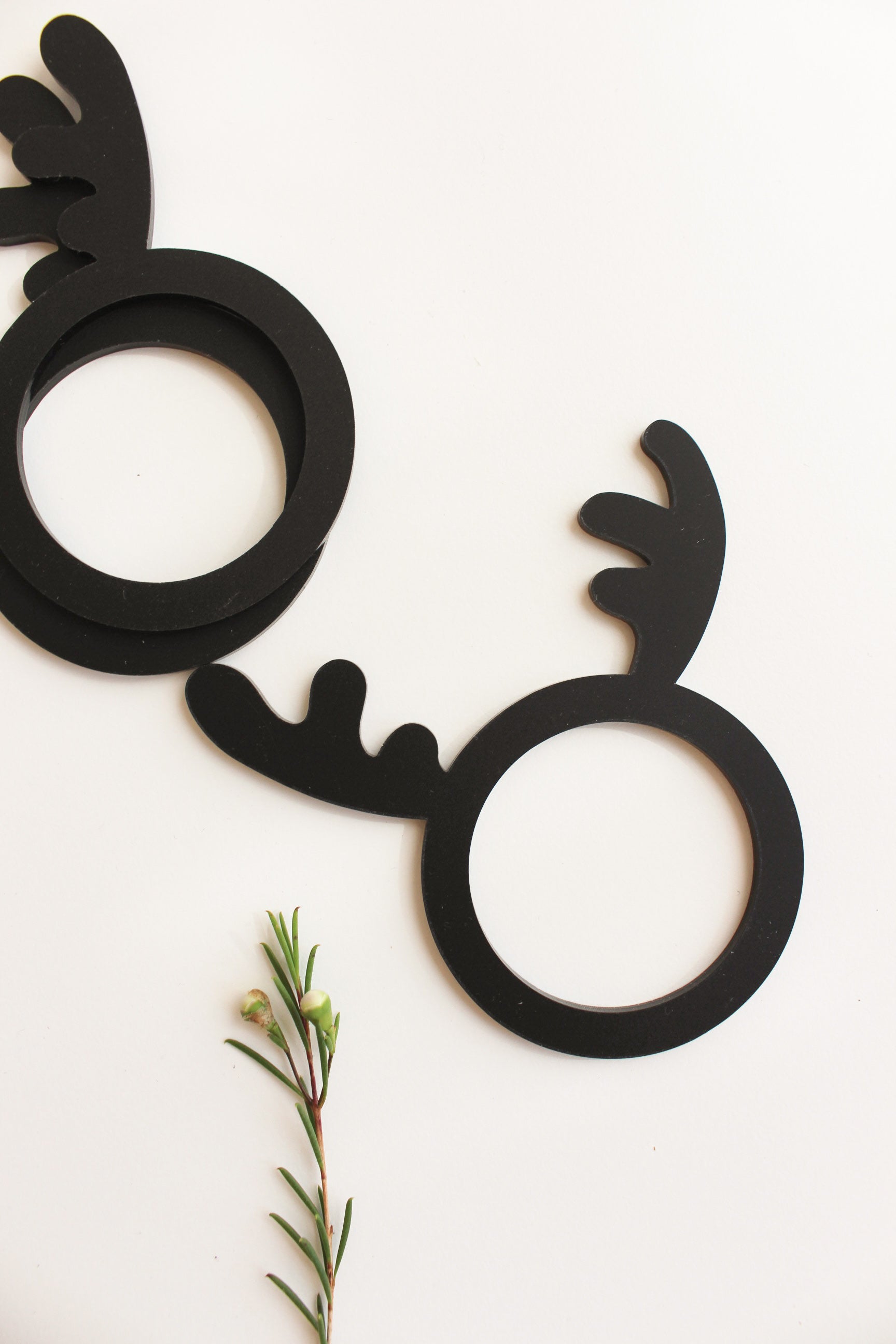 Serviettenringe Weihnachten Acryl Schwarz – 4er Set