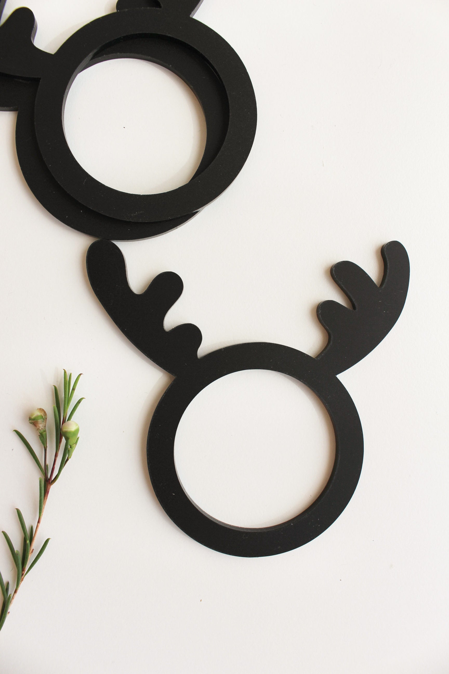 Serviettenringe Weihnachten Acryl Schwarz – 4er Set