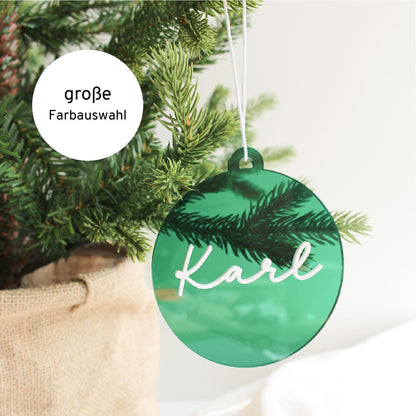 Weihnachtskugel aus Acryl - personalisiert