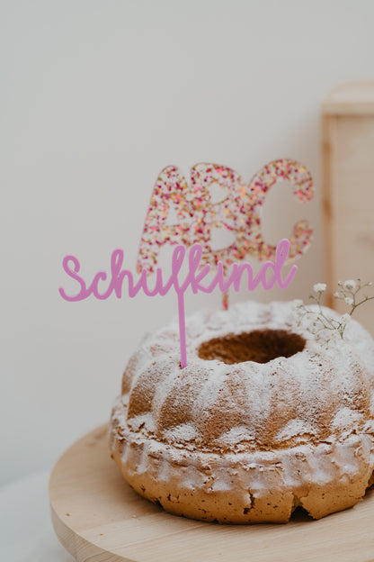 Caketopper aus Acryl "Schulkind"