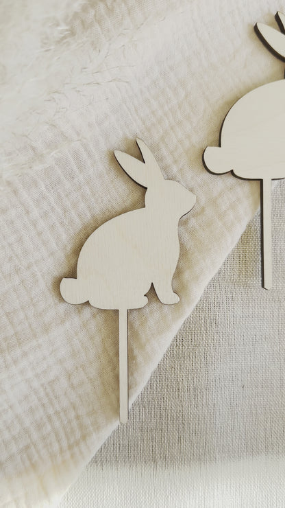 Caketopper Hase aus Holz