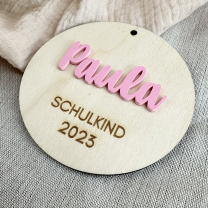 Personalisierter Namensanhänger für die Schultüte