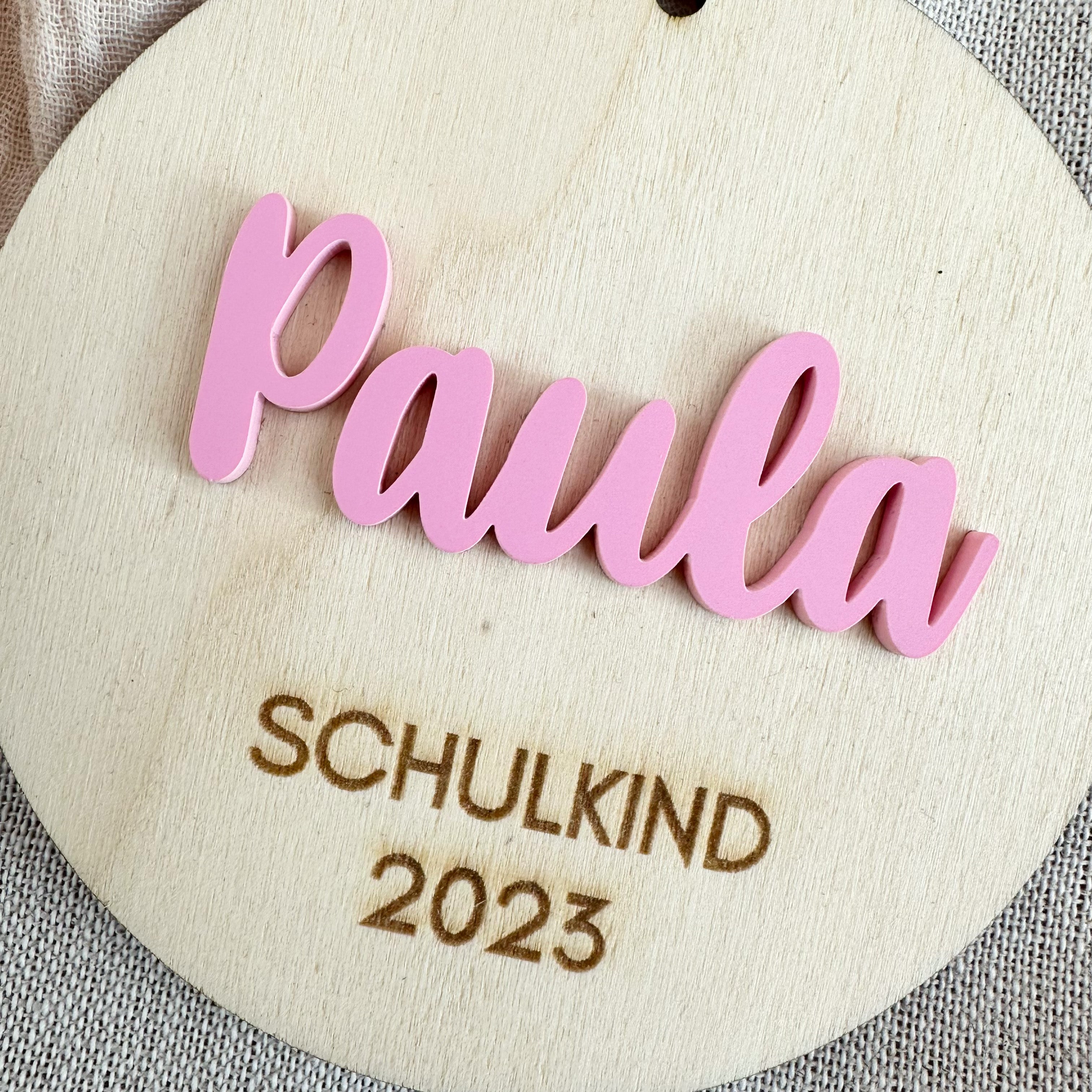 Personalisierter Namensanhänger für die Schultüte