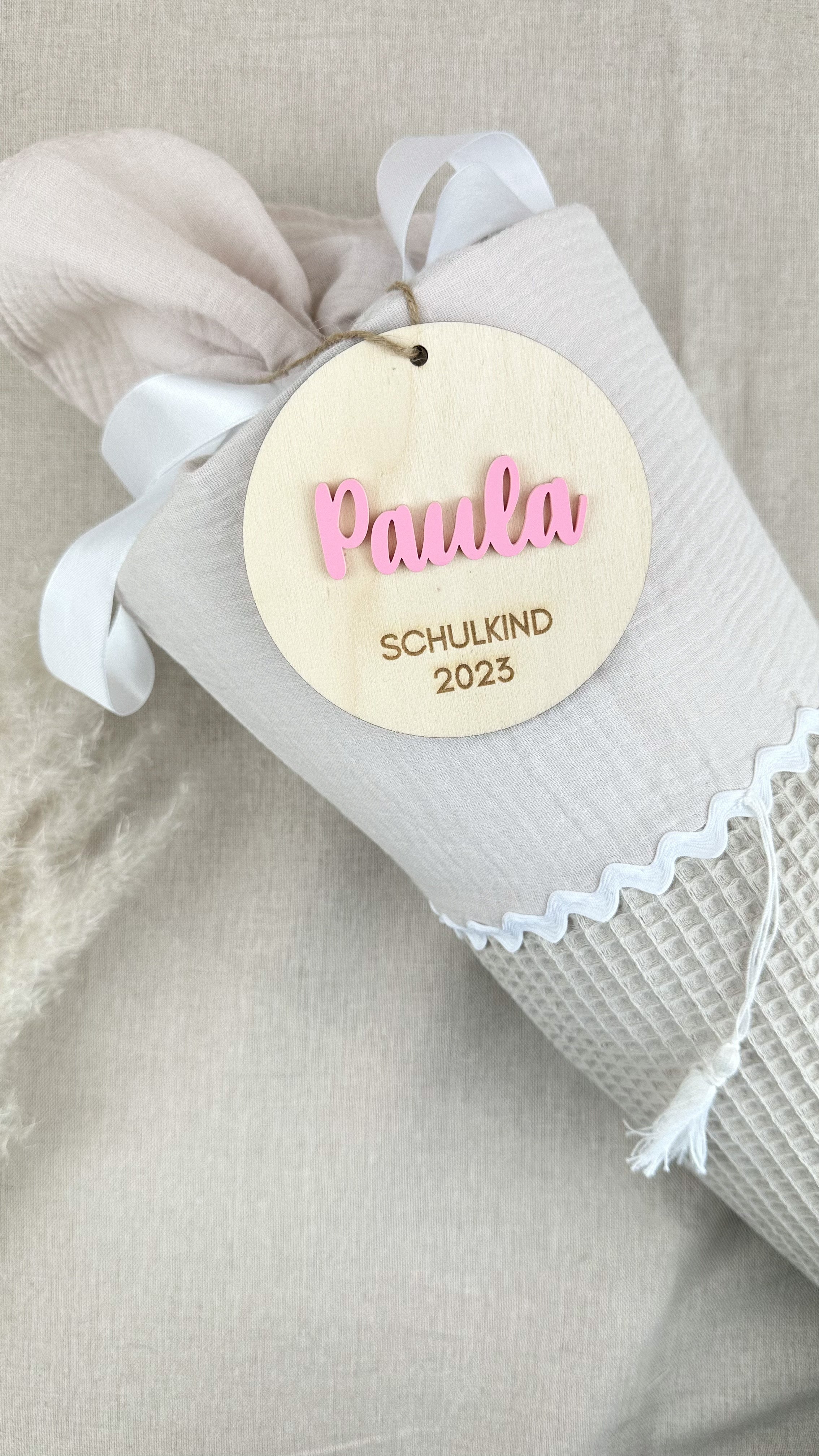 Personalisierter Namensanhänger für die Schultüte