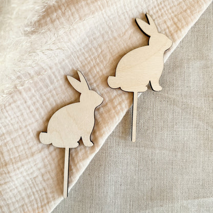 Caketopper Hase aus Holz