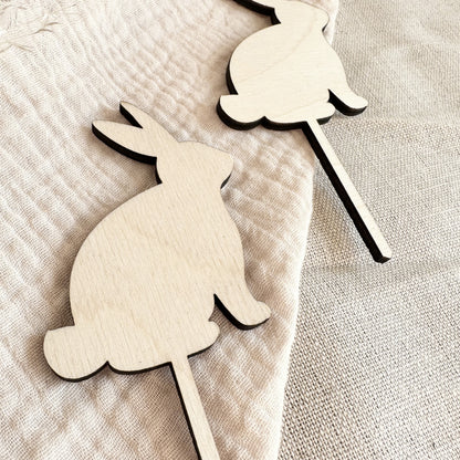 Caketopper Hase aus Holz