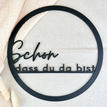 Türkranz aus Acryl "Schön, dass du da bist"